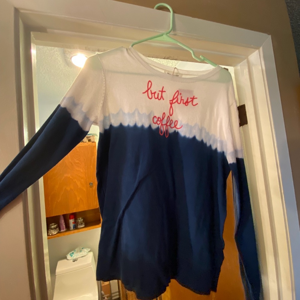 But first coffee sweater